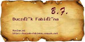 Buczák Fabiána névjegykártya